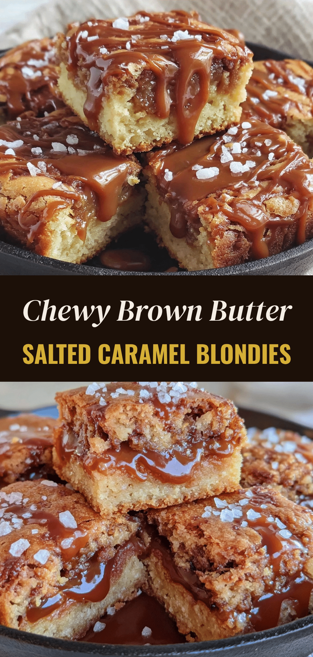 Brown Butter Salted Caramel Blondies: 5 Easy Pantry Staples 5 brown butter salted caramel blondies recipe