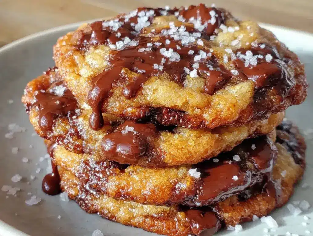 chewy brown butter chocolate chip cookies - featured image