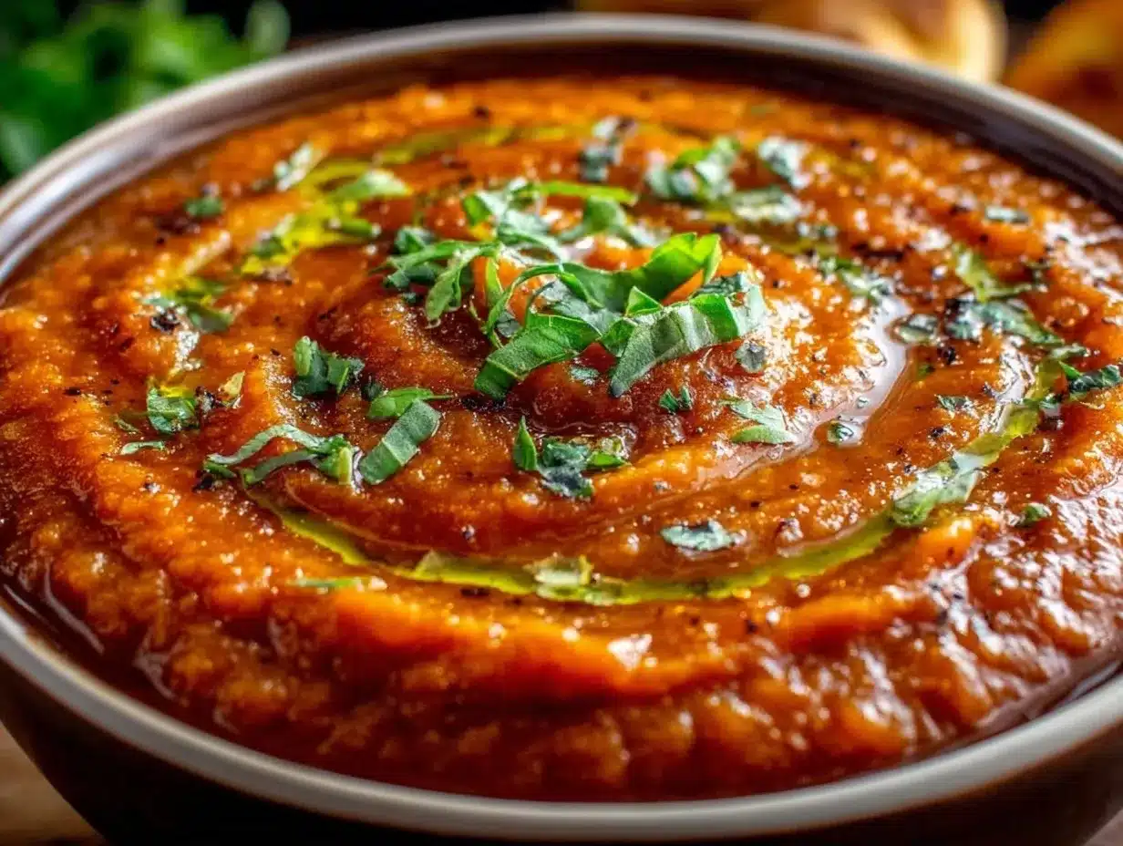 Creamy Roasted Tomato Basil Soup for Weeknight Dinners 4 creamy roasted tomato basil soup preparation steps