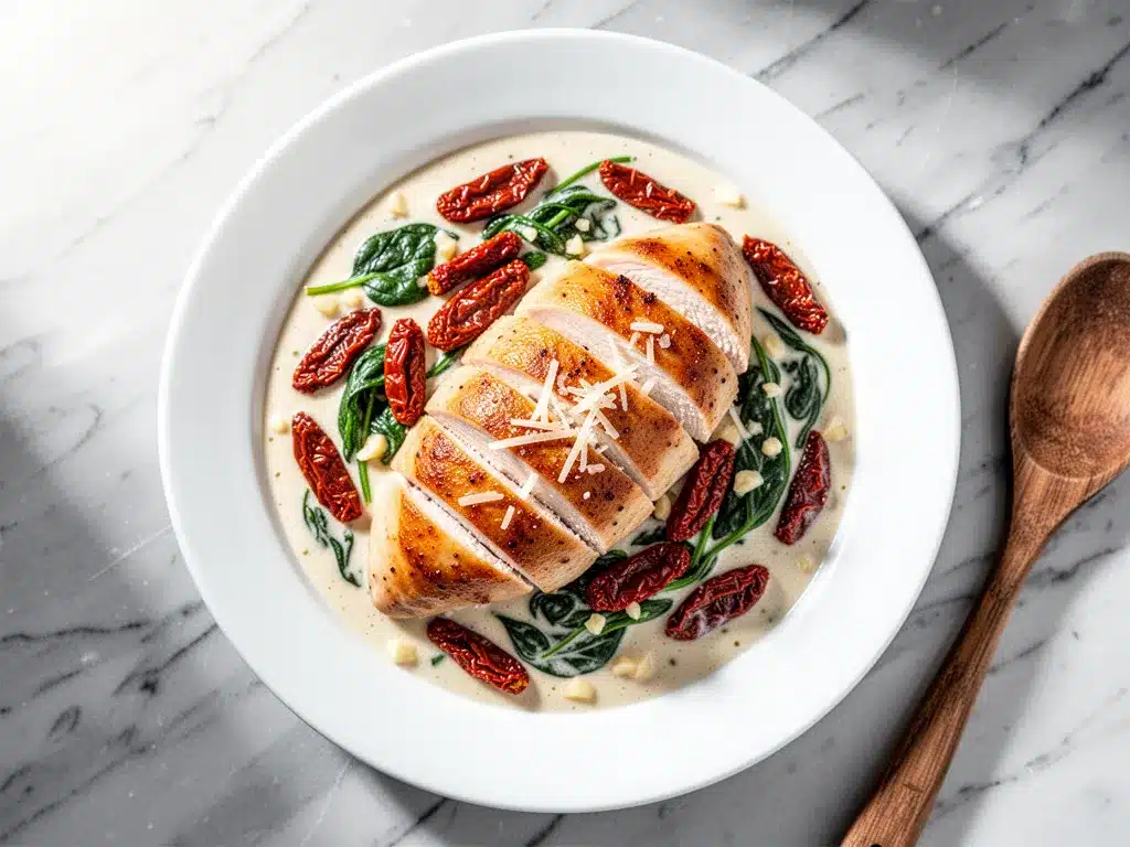 Creamy Tuscan Chicken: 5 Best Easy Copycat Recipe 4 Creamy Tuscan Chicken preparation steps