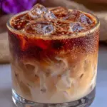 creamy vanilla bean iced coffee - featured image
