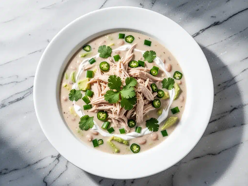 Creamy White Chicken Chili: 5-Ingredient Easy Dinner 4 creamy white chicken chili preparation steps