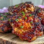 crispy air fryer honey garlic chicken thighs - featured image