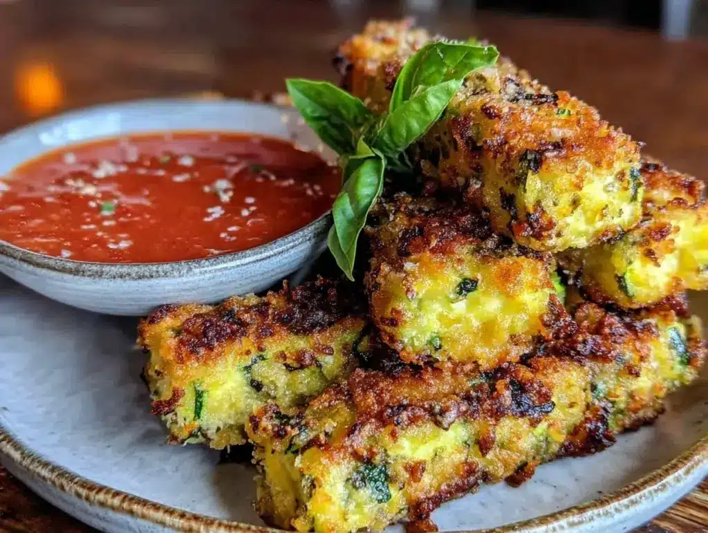 crispy baked zucchini fries - featured image