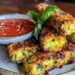 crispy baked zucchini fries - featured image