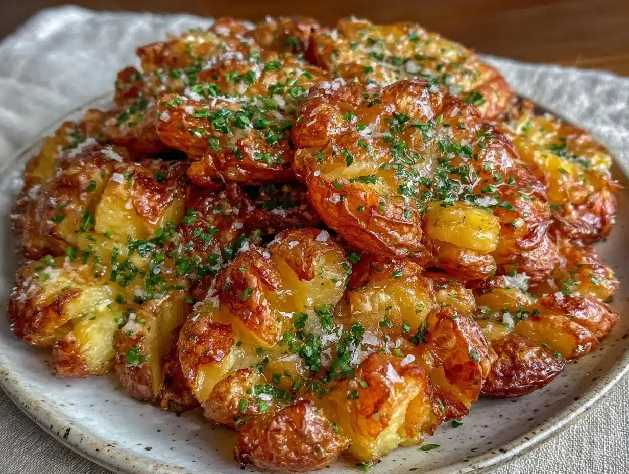 Crispy Smashed Potatoes with Garlic Herb Butter: The Way Grandma Made Them 4 crispy smashed potatoes preparation steps