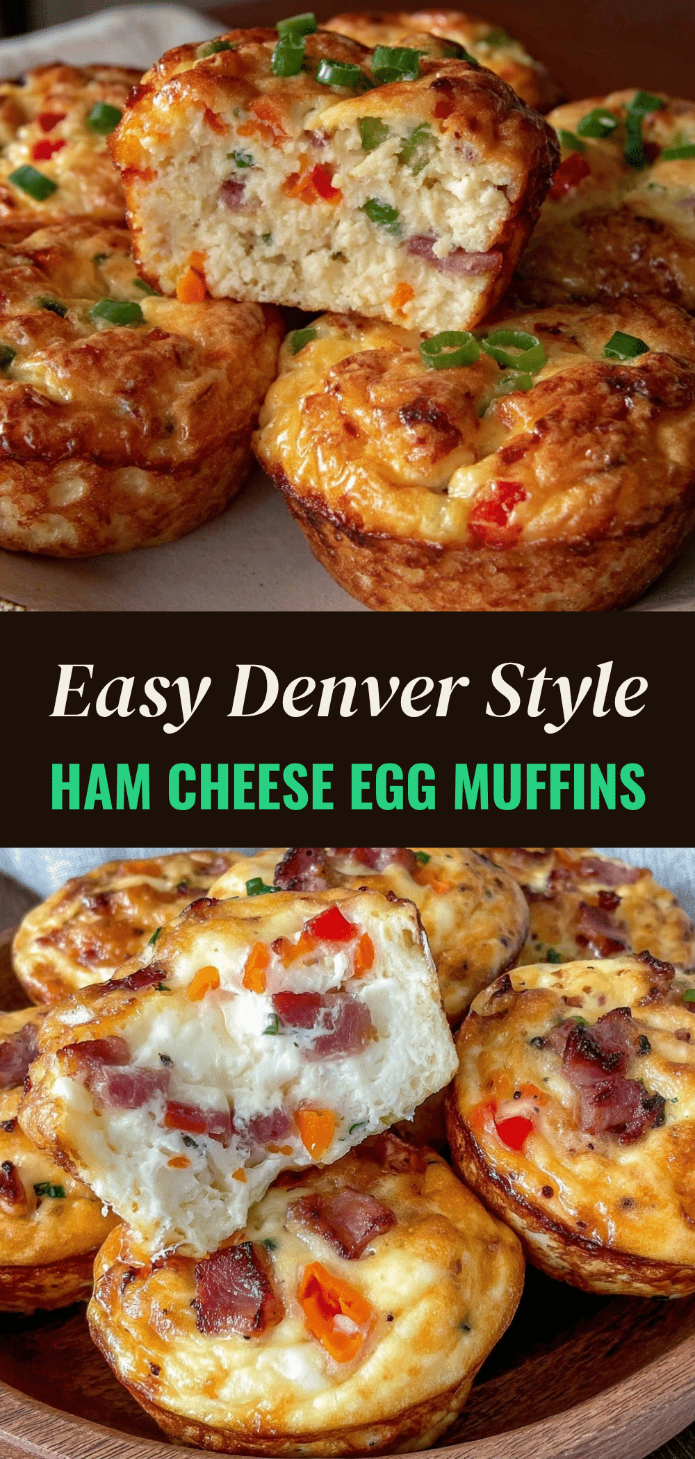 Denver Style Ham and Cheese Egg Muffins: 15 Min Meal Prep 5 Denver Style Ham and Cheese Egg Muffins recipe