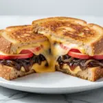fall apple cheddar grilled cheese - featured image