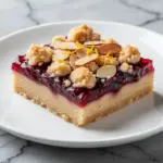 fall cranberry orange shortbread bars - featured image