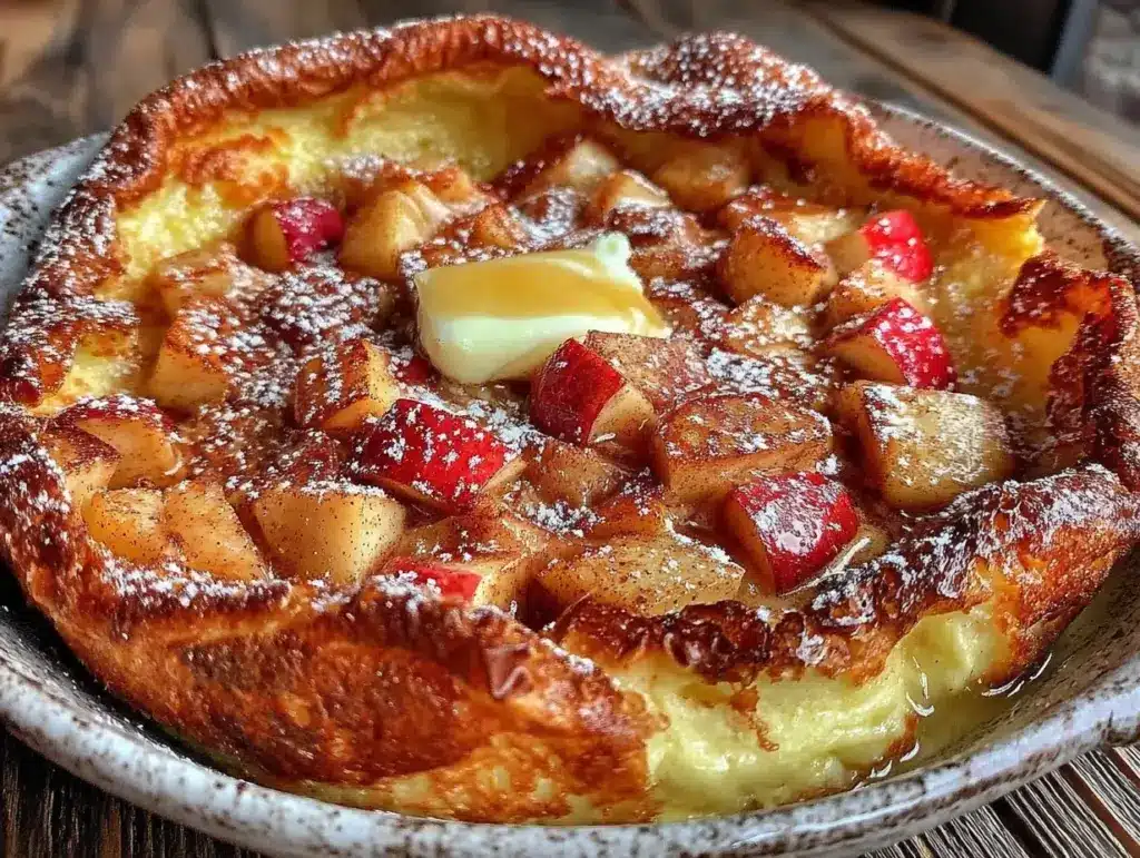 fall harvest apple cinnamon dutch baby pancake - featured image