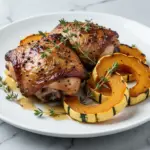 Fall Maple Dijon Roasted Chicken Thighs - featured image