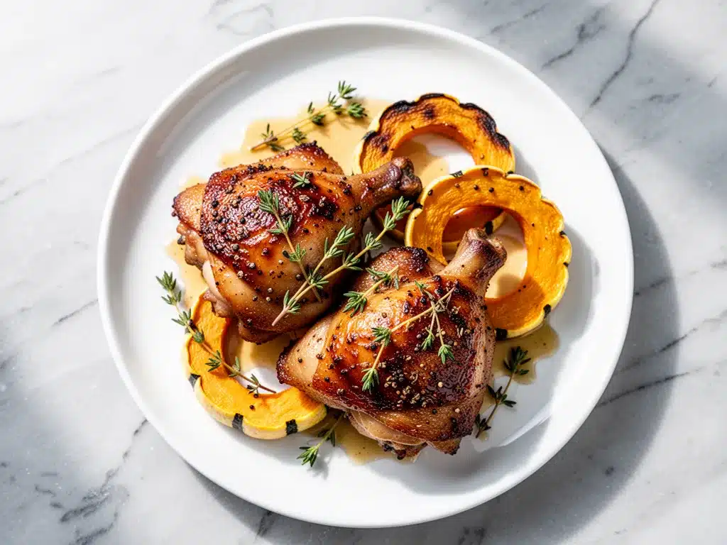 Fall Maple Dijon Roasted Chicken Thighs with Delicata Squash 4 Fall Maple Dijon Roasted Chicken Thighs preparation steps