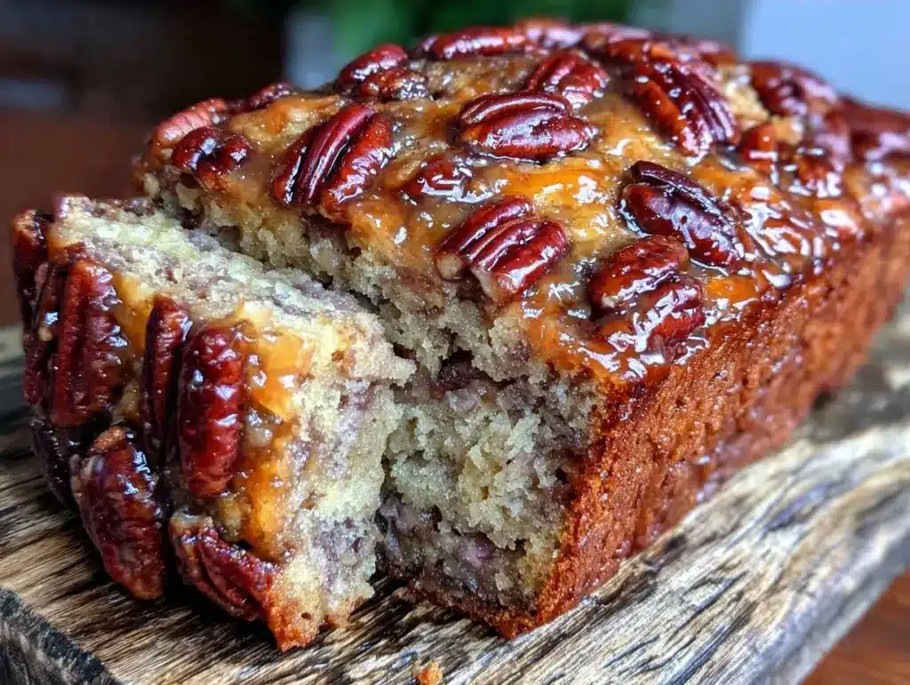 fall maple pecan banana bread - featured image