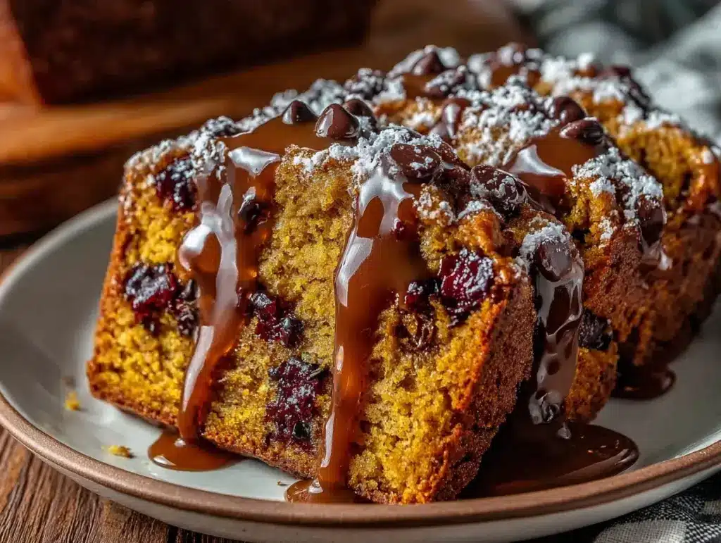 fall pumpkin chocolate chip bread - featured image
