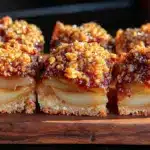 fall spiced pear and ginger crumble bars - featured image