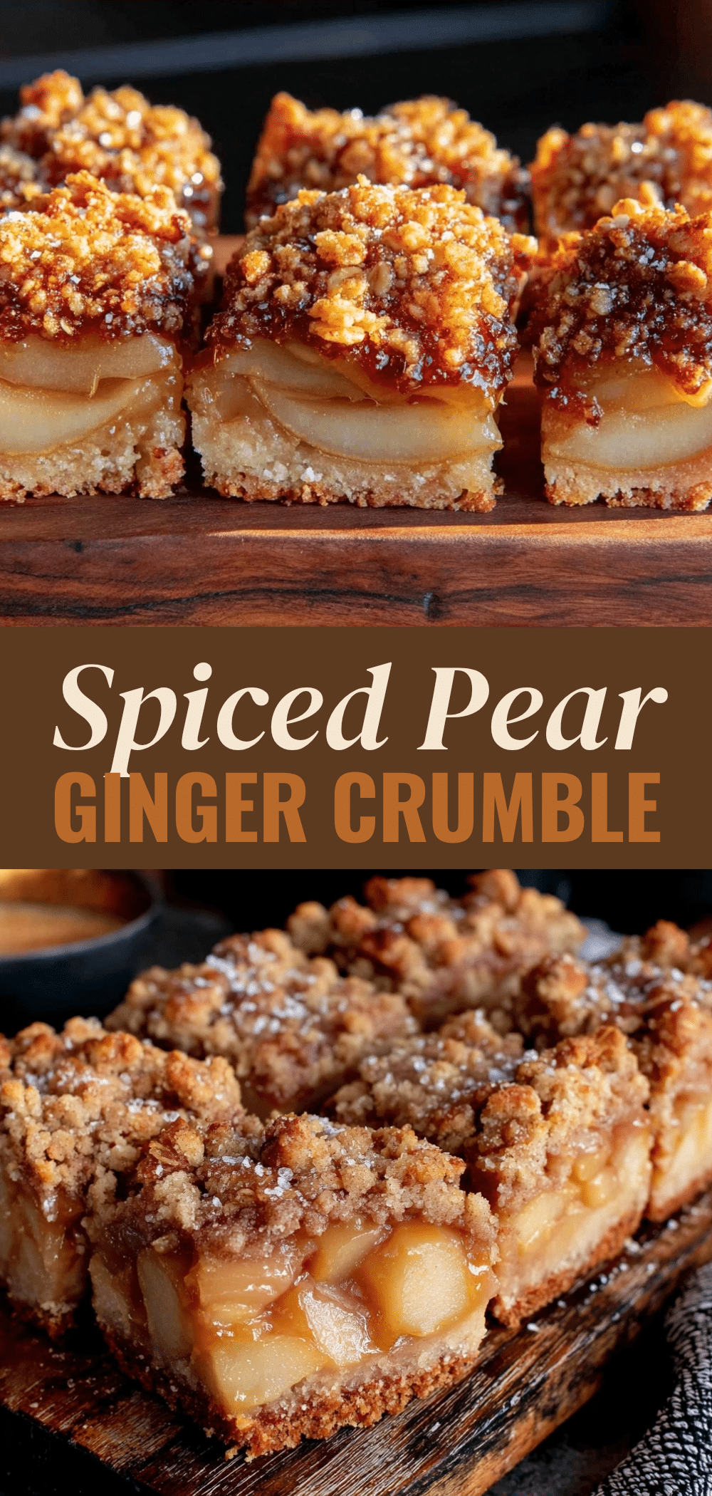 Fall Spiced Pear and Ginger Crumble Bars: 3-Ingredient Budget Family Dessert 5 fall spiced pear and ginger crumble bars recipe