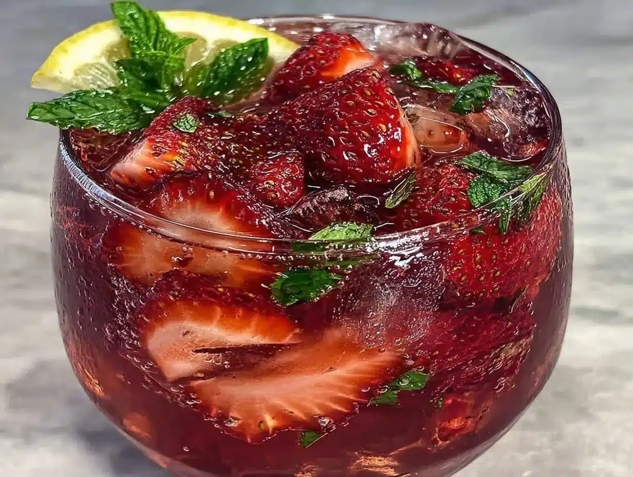 Fresh Strawberry Lemonade with Mint: 3 Cheap Ingredients 4 fresh strawberry lemonade with mint preparation steps