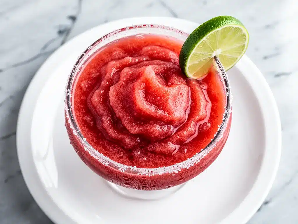 Classic Frozen Strawberry Margarita: 5-Ingredient Summer Drink 4 frozen strawberry margarita preparation steps