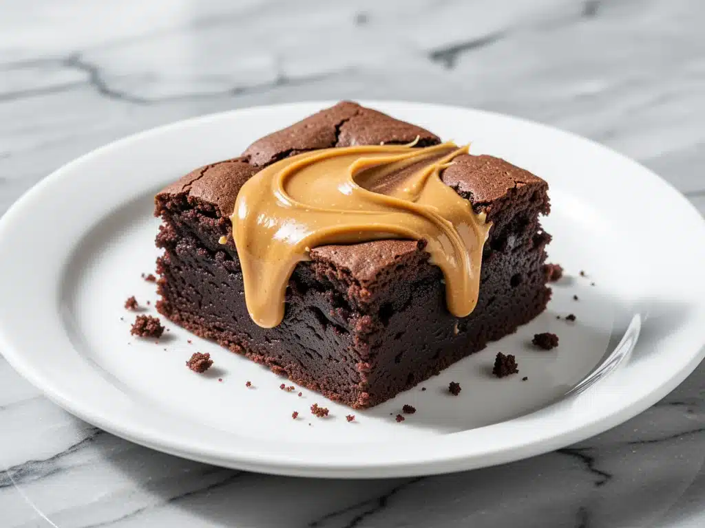 fudgy peanut butter swirl brownies - featured image