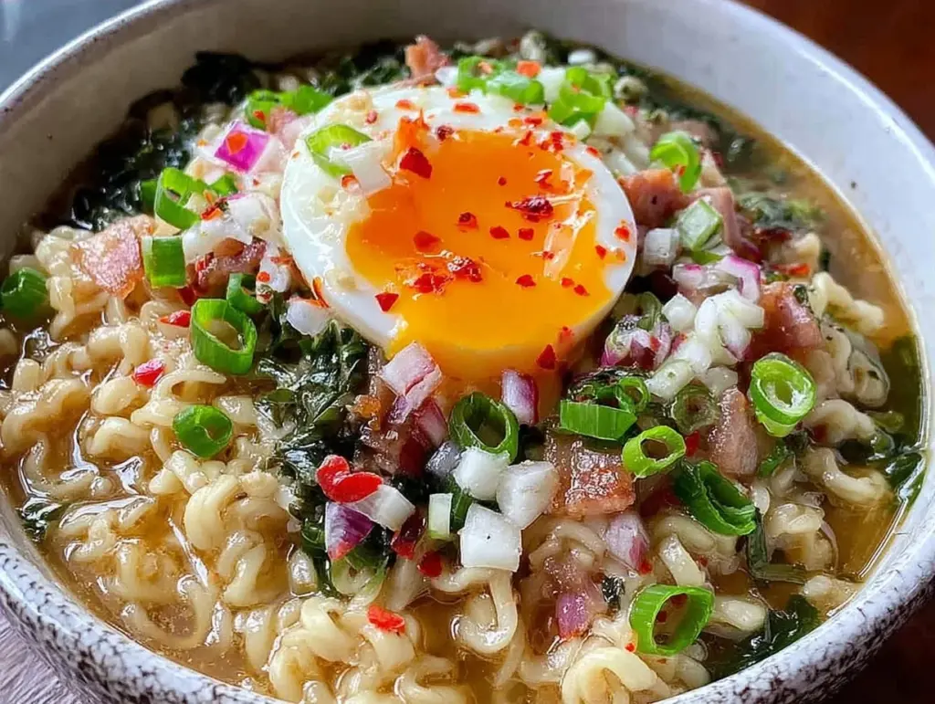 garlic butter ramen noodles - featured image