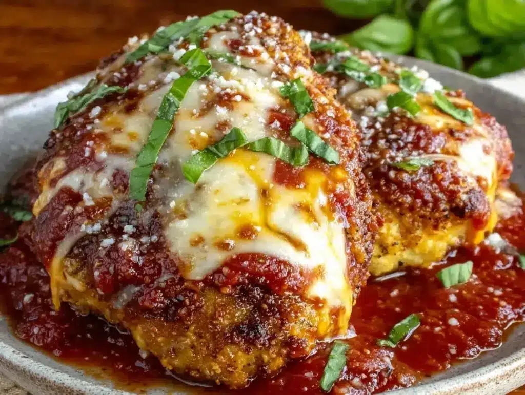 gluten-free baked chicken parmesan - featured image