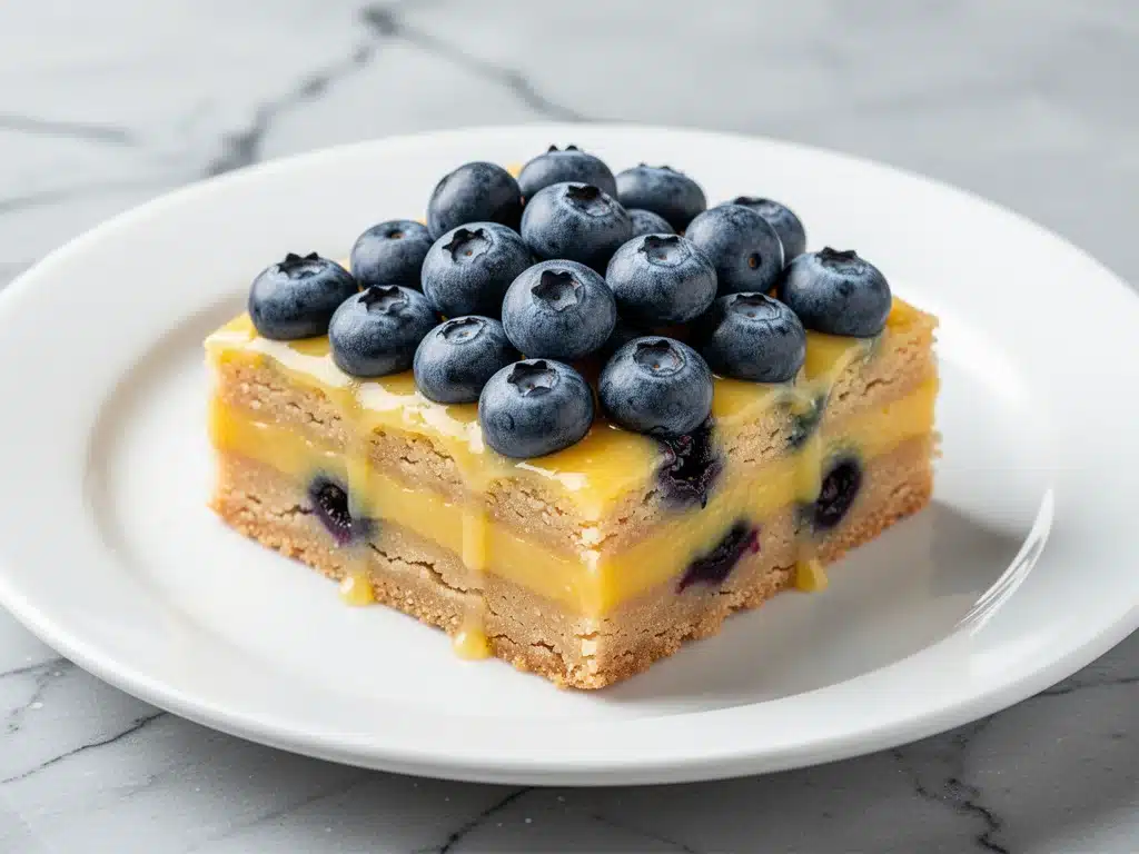 gluten-free lemon blueberry bars - featured image