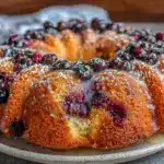 gluten-free lemon blueberry bundt cake - featured image