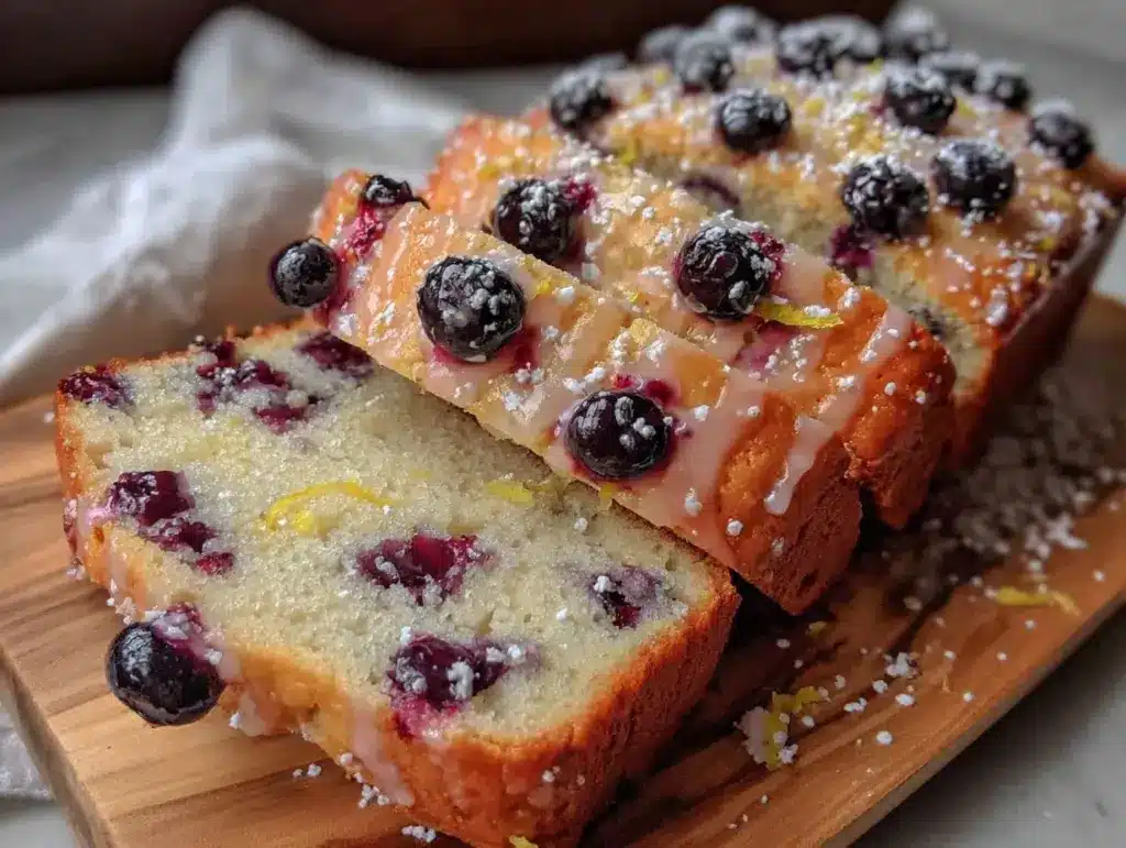 gluten-free lemon blueberry loaf - featured image