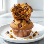 gluten-free pumpkin chocolate chip muffins - featured image