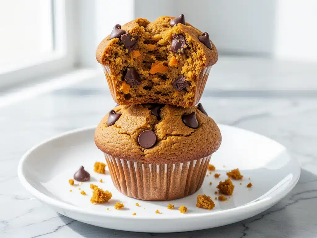 gluten-free pumpkin chocolate chip muffins - featured image
