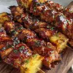 Grilled Pineapple BBQ Chicken Skewers - featured image