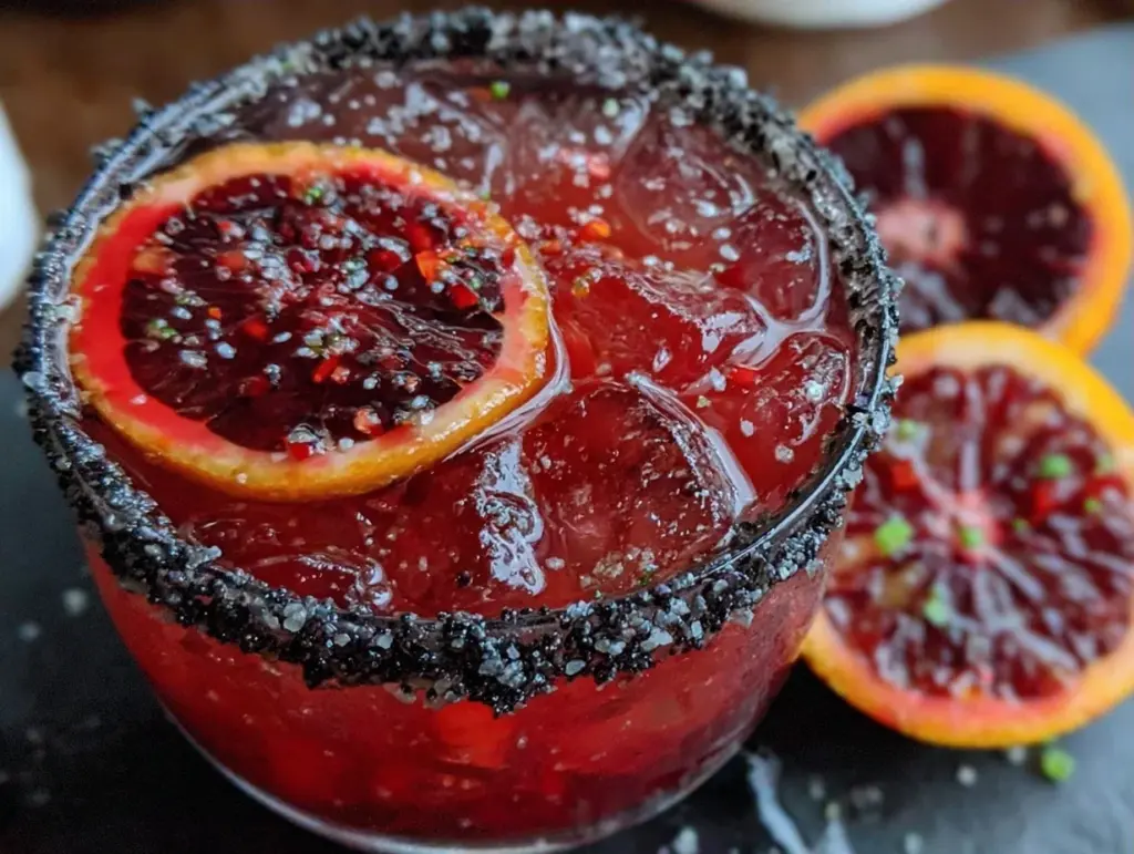 halloween blood orange margarita - featured image
