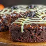 halloween chocolate spiderweb cookie cake - featured image