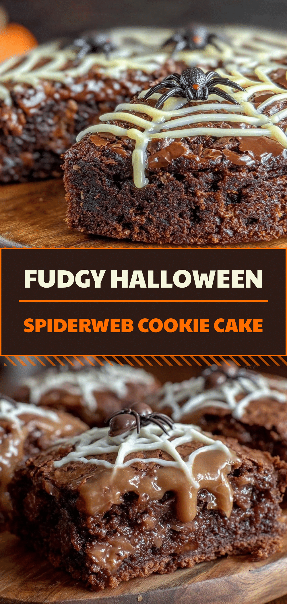 Halloween Chocolate Spiderweb Cookie Cake: 1 Simple Trick 5 halloween chocolate spiderweb cookie cake recipe