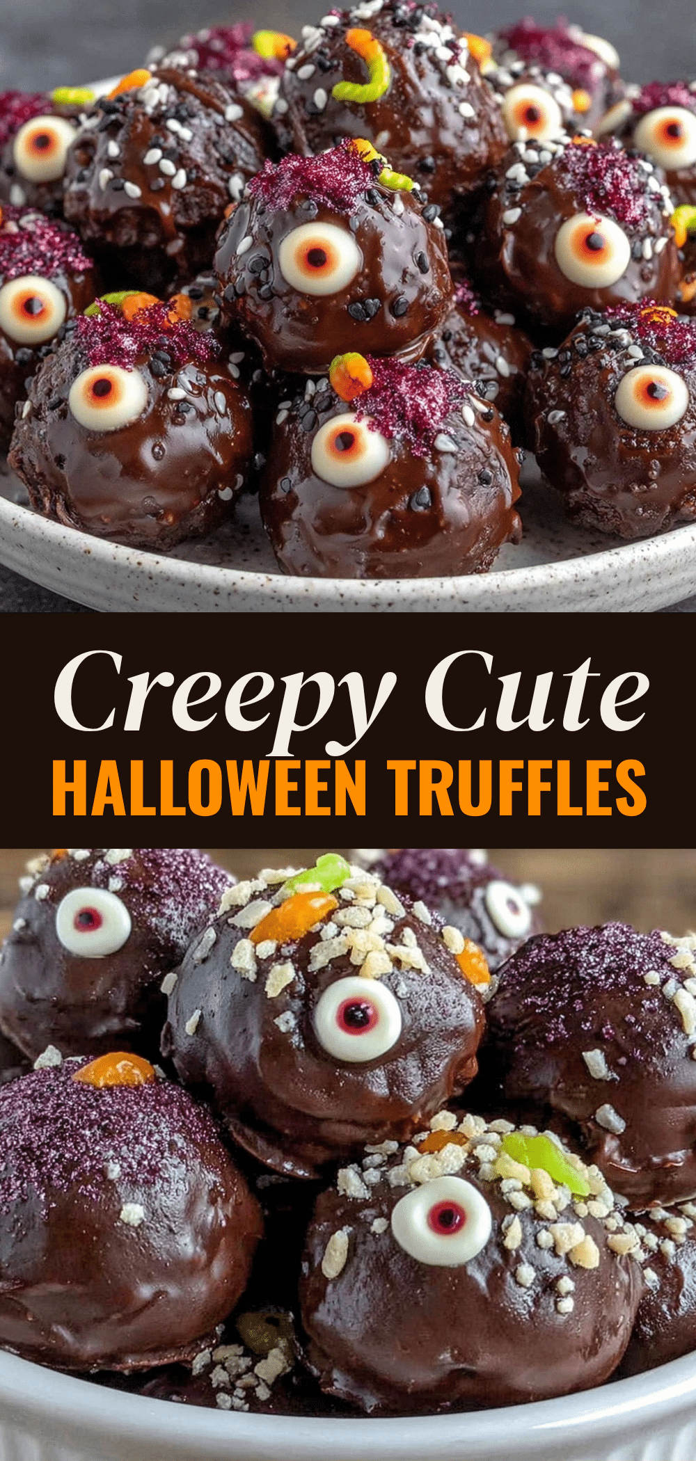 Halloween Monster Eyeball Truffles: 4 Grab-and-Go Halloween Parties 5 Halloween Monster Eyeball Truffles recipe