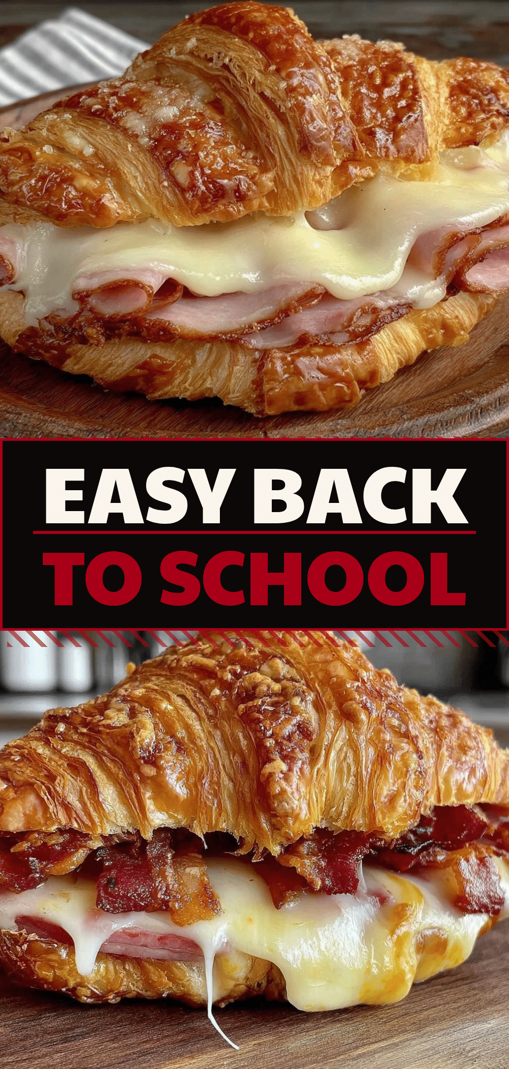 Back to School Ham and Cheese Croissant Sandwiches: Easy Make-Ahead Budget Meal 5 ham and cheese croissant sandwiches recipe