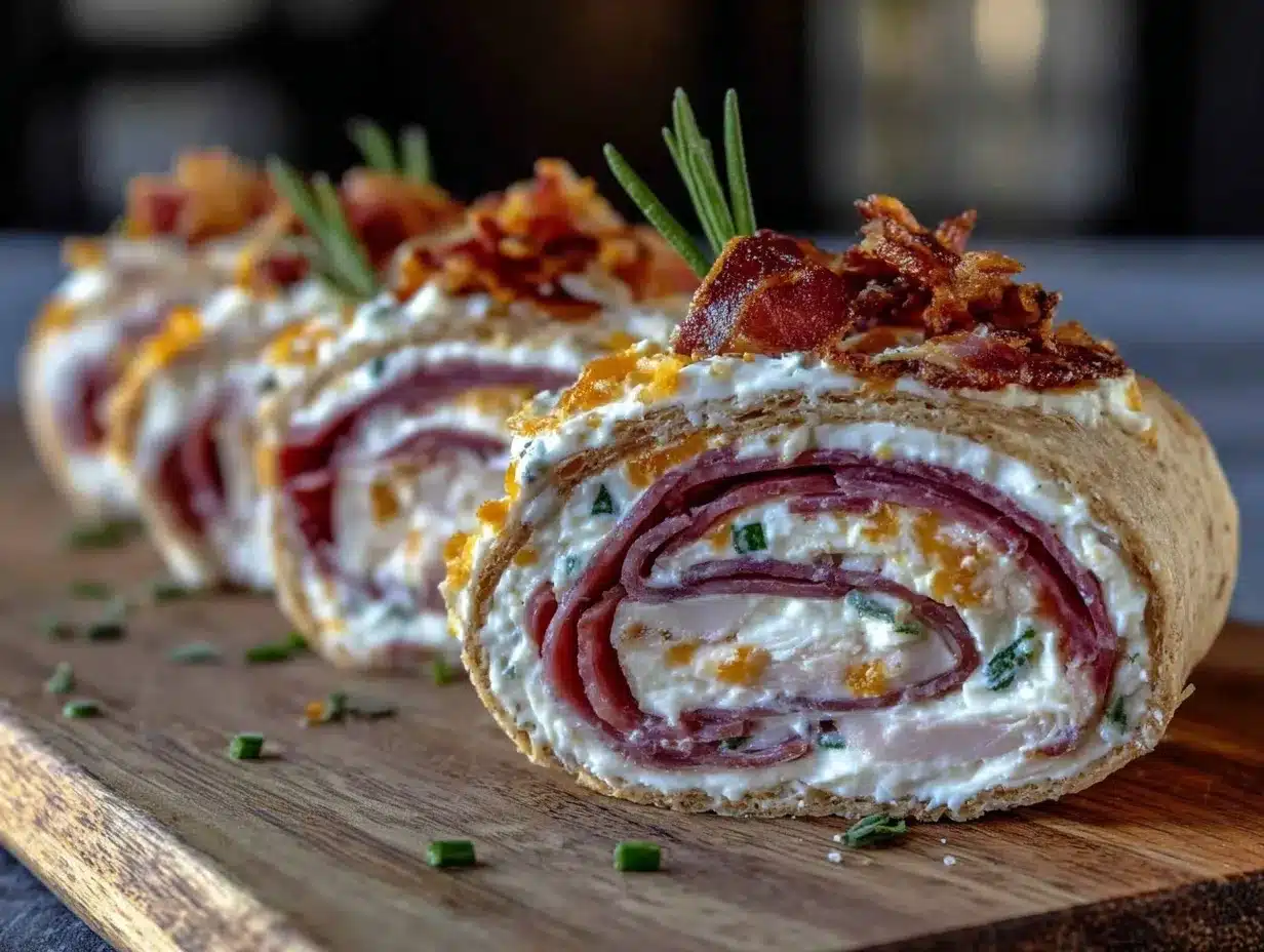 Herbed Turkey Pinwheels: 1-Person Budget Lunch 4 herbed turkey pinwheels preparation steps