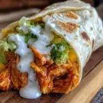 high-protein buffalo chicken wrap - featured image
