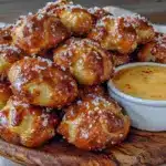 homemade soft pretzel bites - featured image