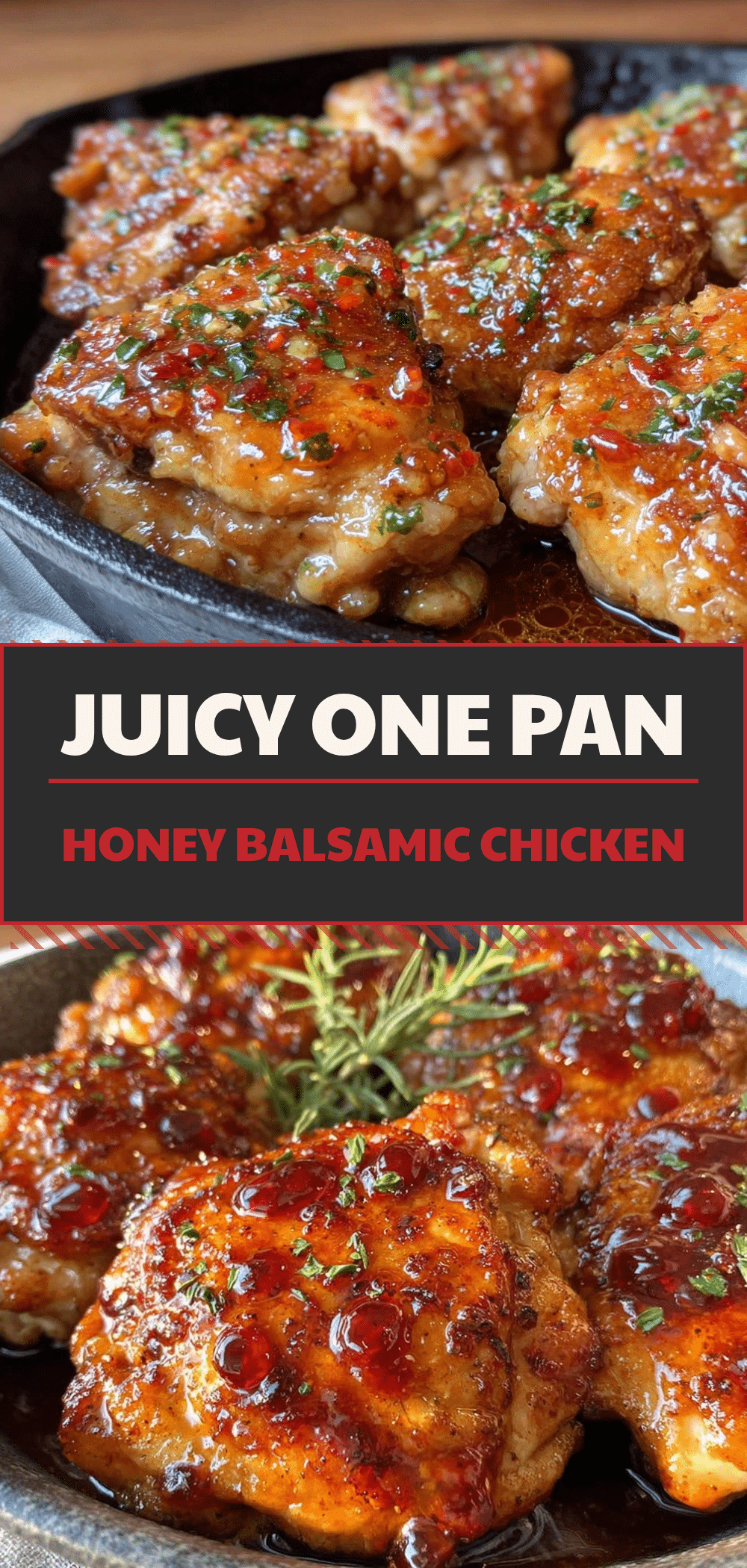 Honey Balsamic Chicken Thighs: Best Easy 1-Pan Weeknight Dinner 5 honey balsamic chicken thighs recipe
