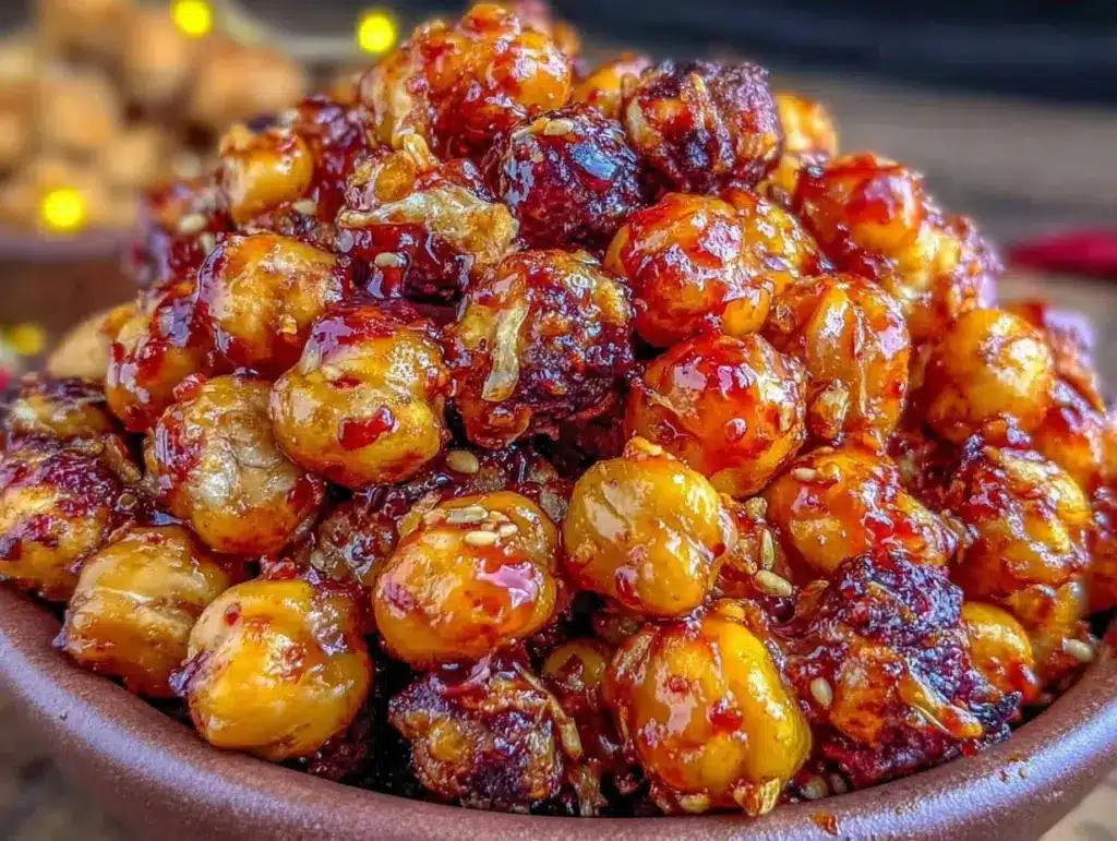 Honey Sriracha Roasted Chickpeas - featured image