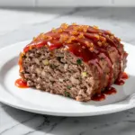 juicy glazed meatloaf - featured image