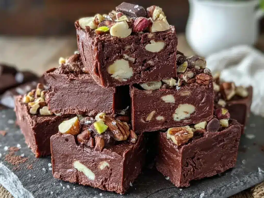 keto chocolate peanut butter fat bombs - featured image
