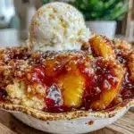 Labor Day Bourbon Peach Cobbler - featured image