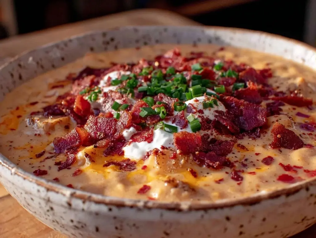 loaded baked potato soup for smoker - featured image