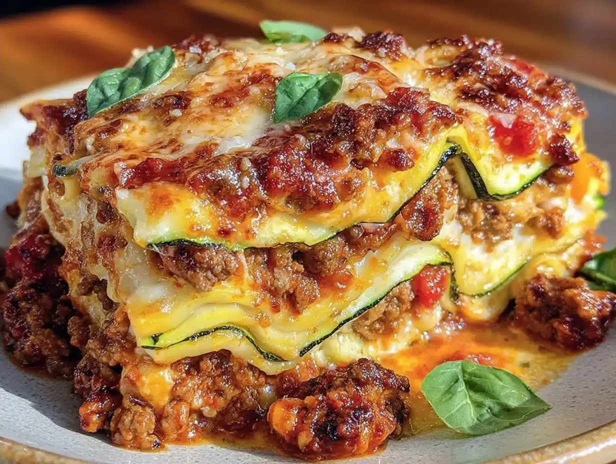 Low-Carb Zucchini Lasagna: Easy Budget Family Meal 4 low-carb zucchini lasagna preparation steps