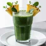 low-sugar green detox smoothie - featured image