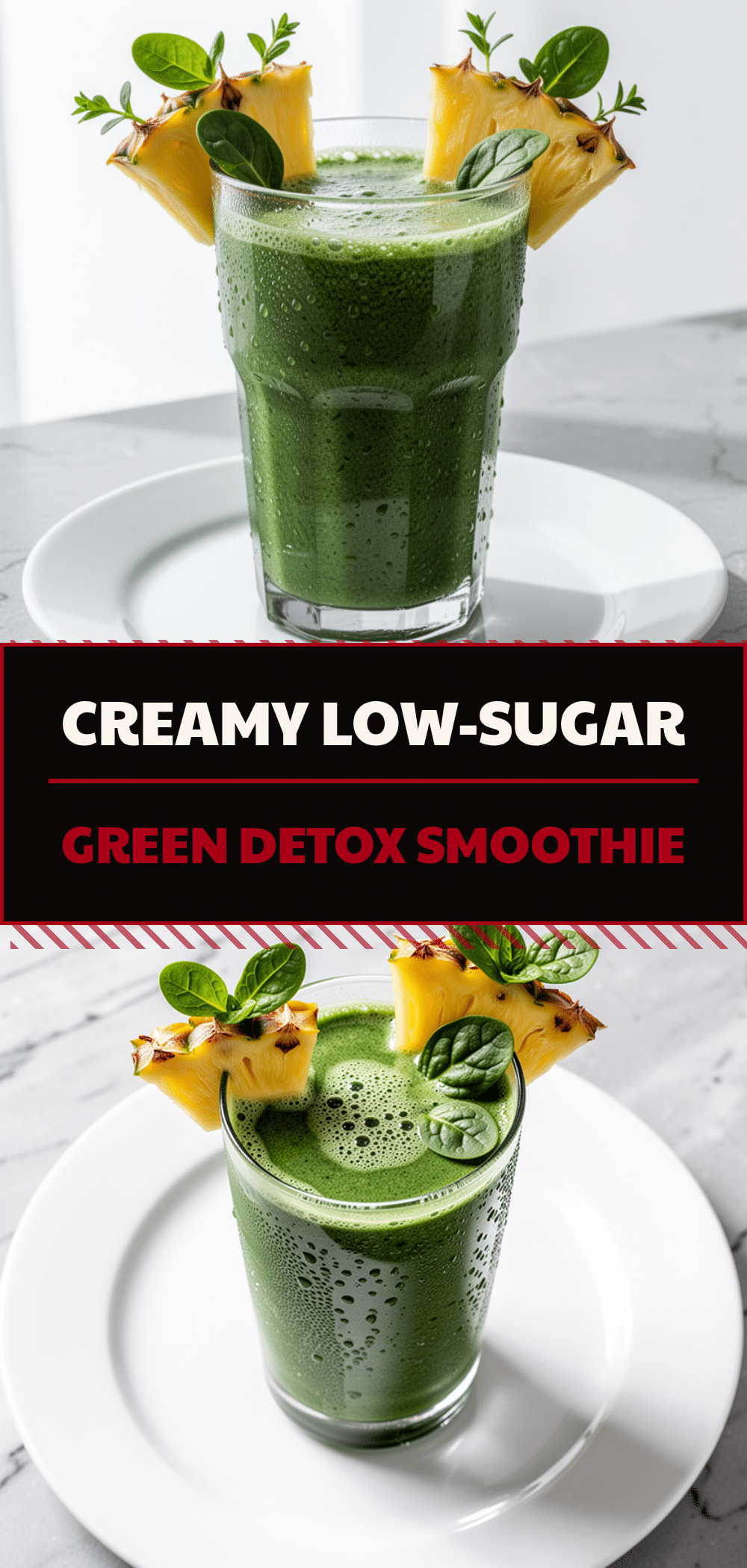 Low-Sugar Green Detox Smoothie: Best Pineapple Spinach Recipe 5 low-sugar green detox smoothie recipe