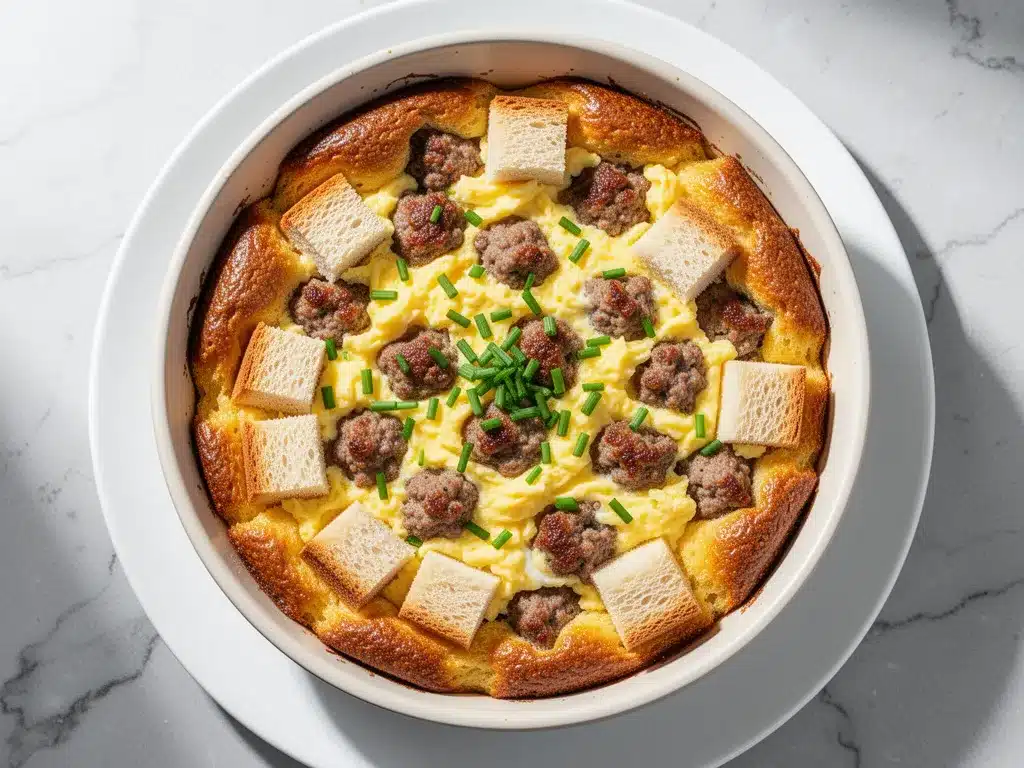 Make-Ahead Overnight Sausage Breakfast Casserole: Easy Meal Prep 4 make-ahead overnight sausage breakfast casserole preparation steps