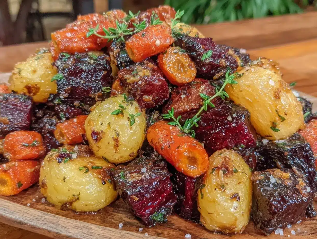 Maple Balsamic Roasted Root Vegetables: The Easiest Thanksgiving Side 4 maple balsamic roasted root vegetables preparation steps